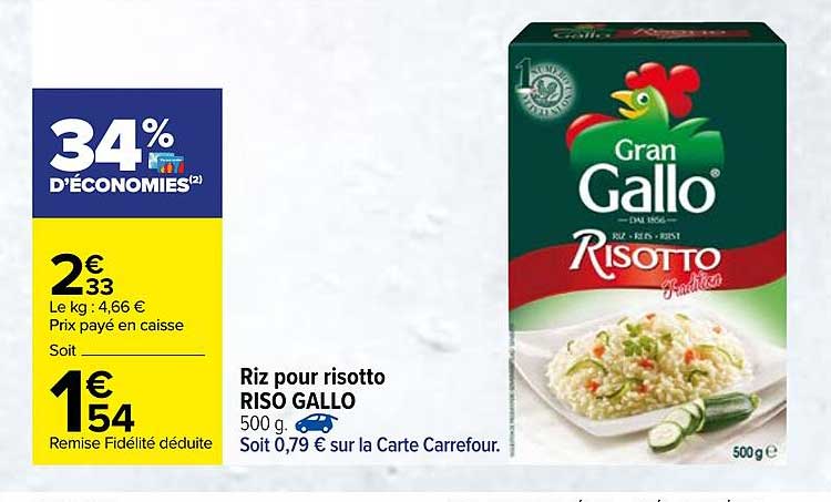 riz pour risotto riso gallo