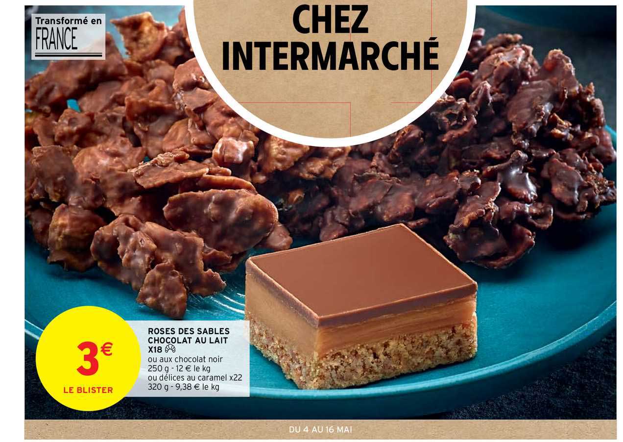 roses des sables chocolat au lait x18