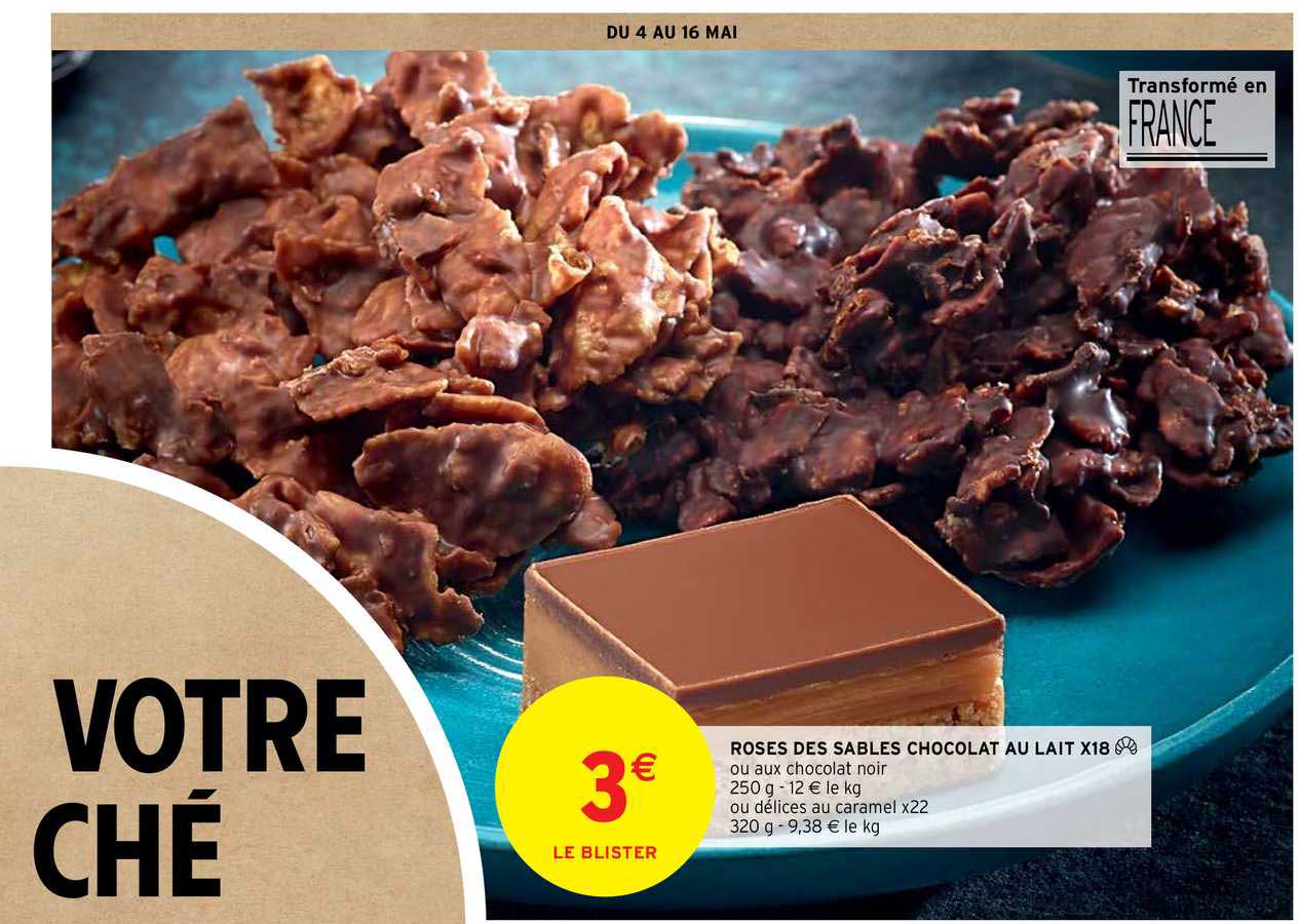 roses des sables chocolat au lait x18