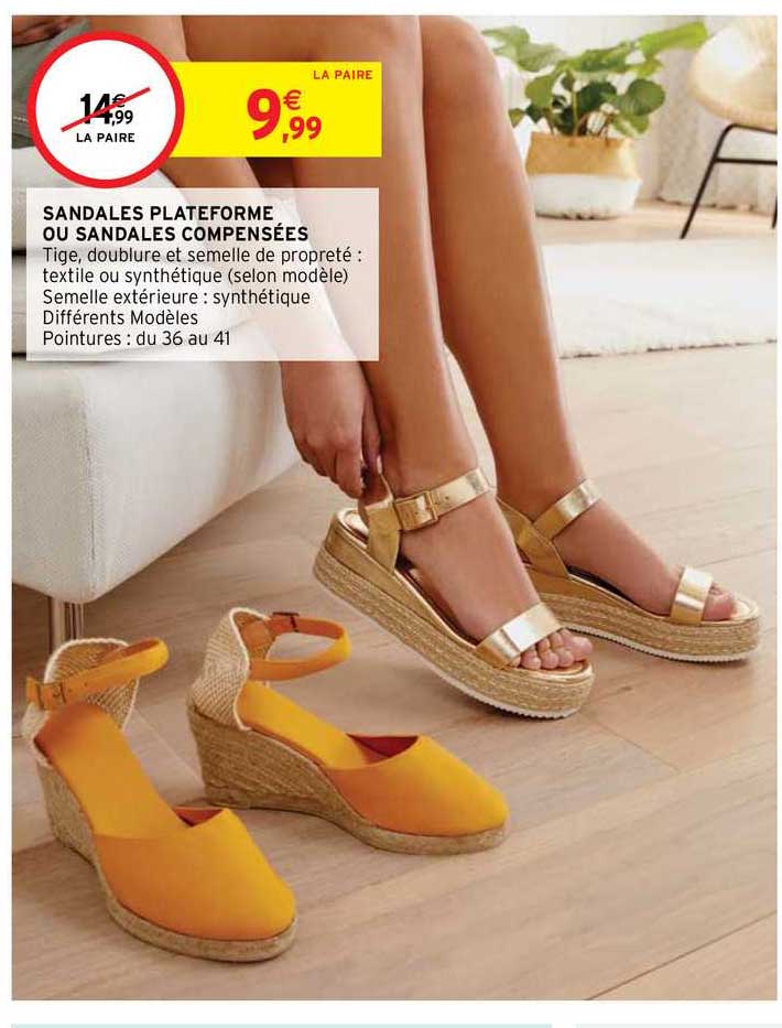 Sandales Plateforme Ou Sandales Compensées