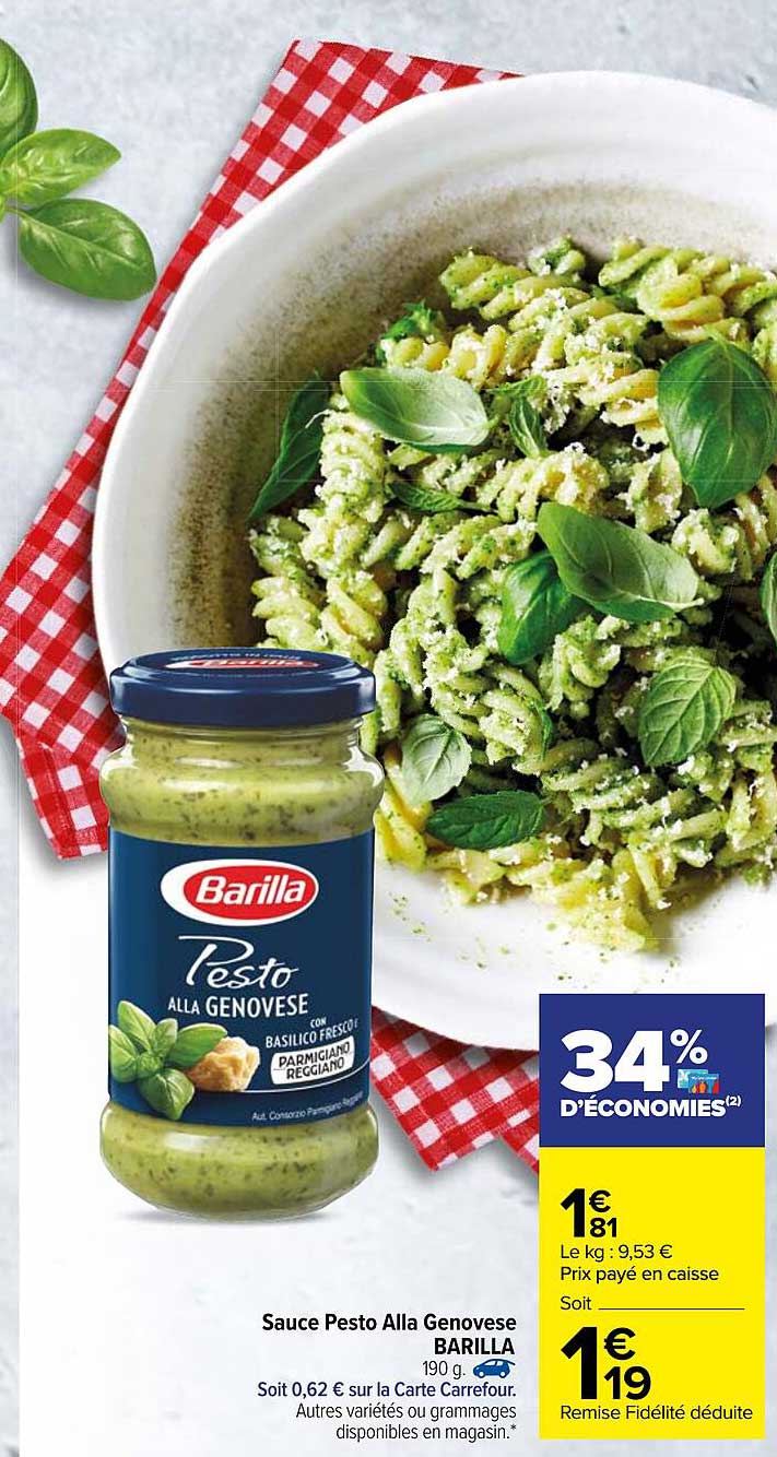 sauce pesto alla genovèse barilla