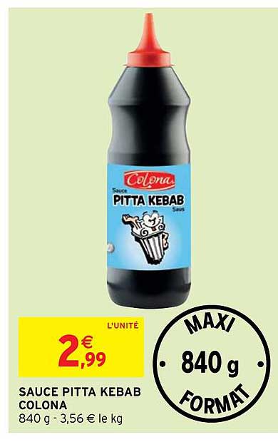 sauce pitta kebab colona
