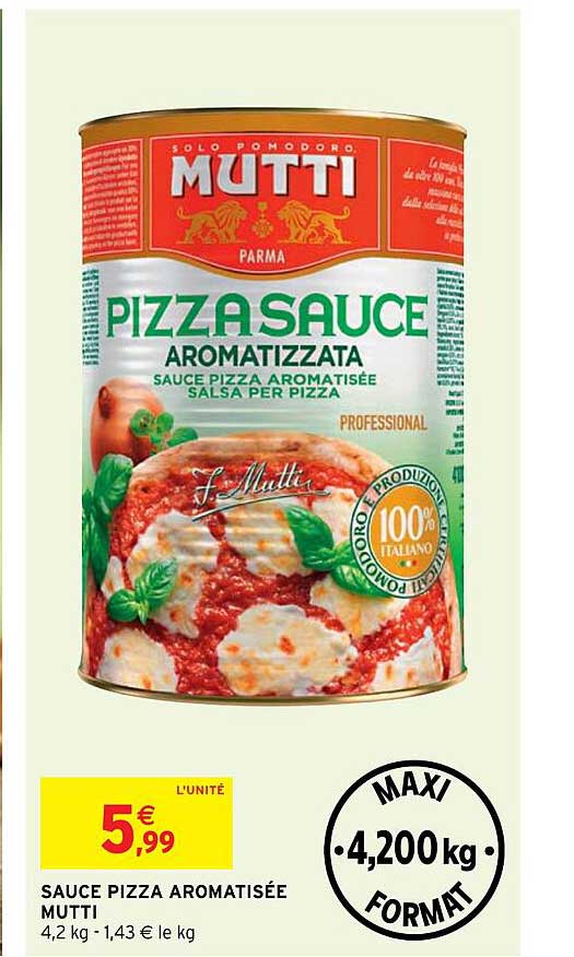 Sauce Pizza Aromatisée Mutti