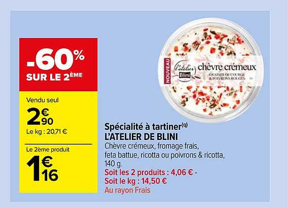 spécialité à tartiner l'atelier de blini