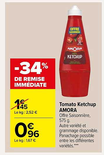 tomato ketchup amora