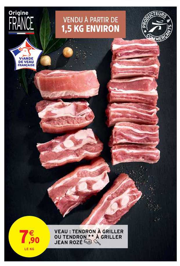 veau : tendron à griller ou tendron à griller jean rozé