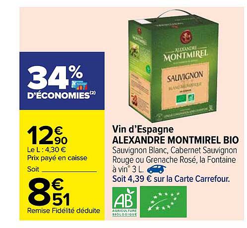 vin d'espagne alexandre montmirel bio