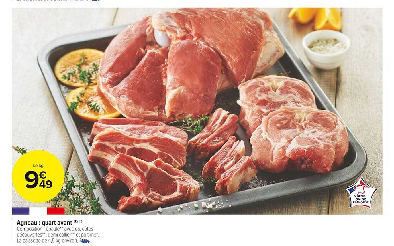 agneau : quart avant