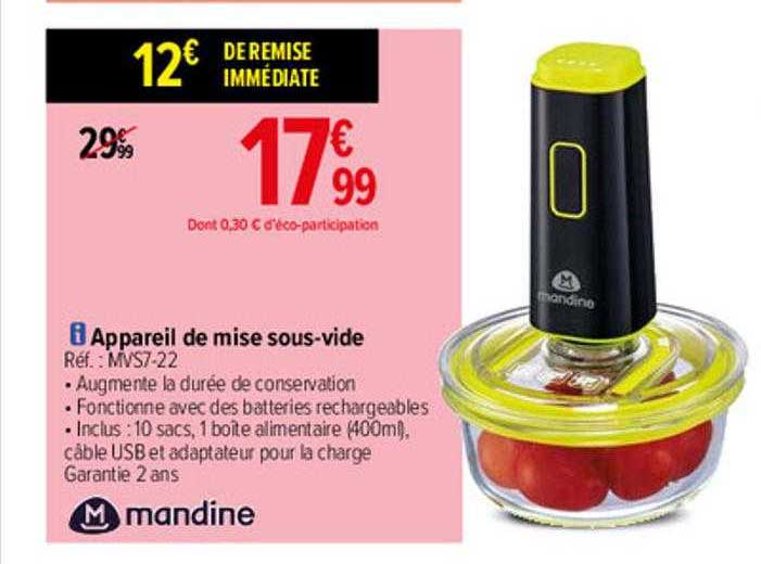 appareil de mise sous-vide mandine