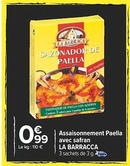 assaisonnement paella avec savran la barracca