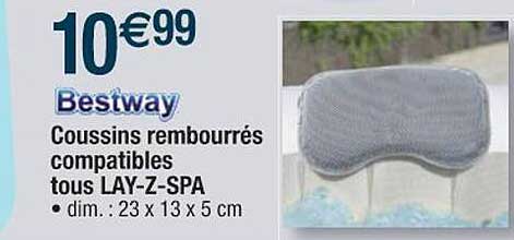 bestway coussins rembourrés compatibles tous lay-z-spa