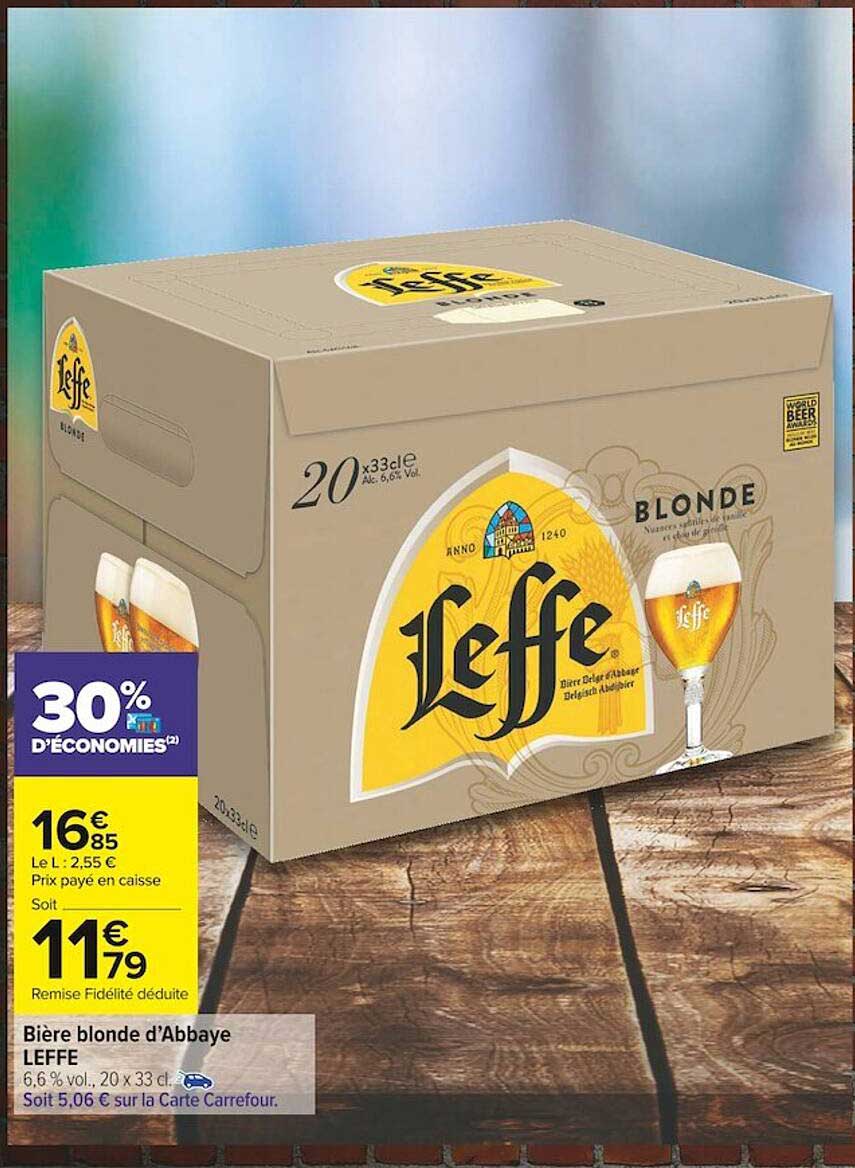 Bière Blonde D'abbaye Leffe