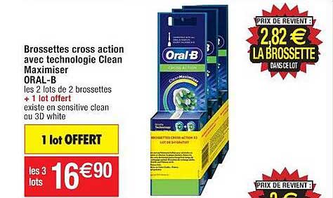 brossettes cross action avec technologie clean maximiser oral-b