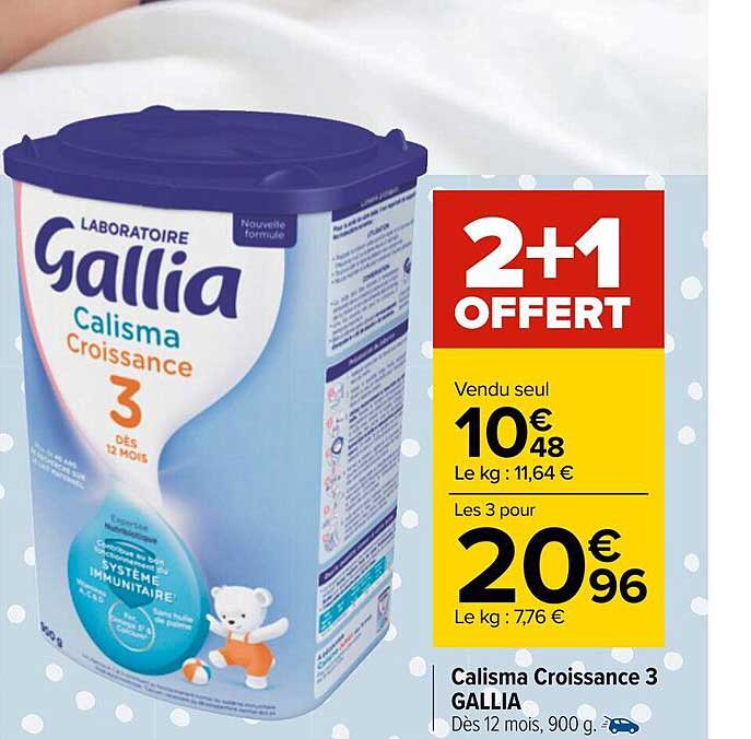 Cailsma Croissance 3 Gallia 2+1 Offert