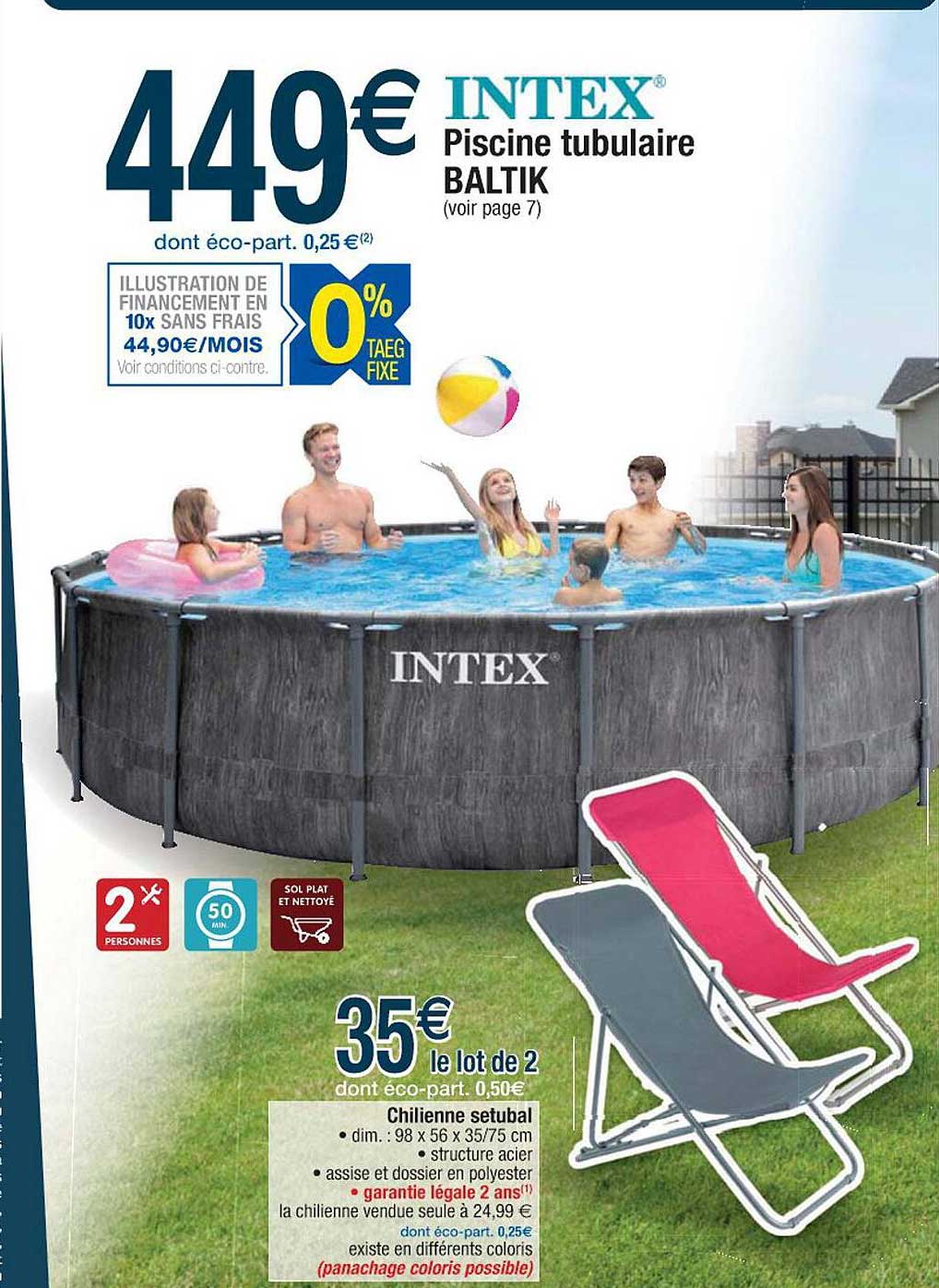 intex piscine tubulaire baltik
