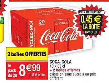 coca-cola 2 boîtes offertes