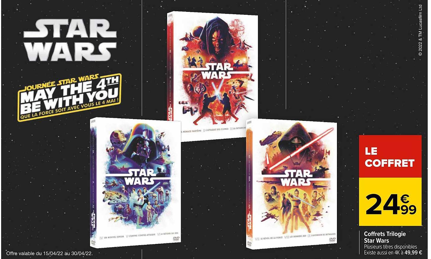 coffrets trilogie star wars