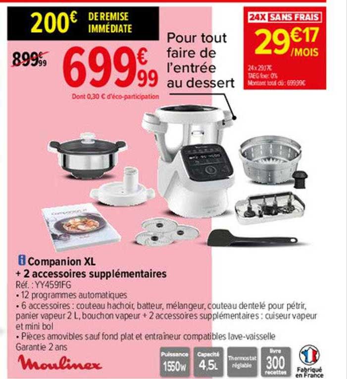 companion xl + 2 accessoires supplémentaires moulinex