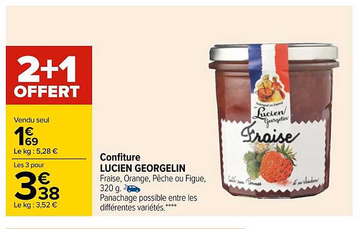 confiture lucien georgelin 2+1 offert