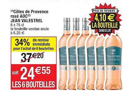Côtes De Provence Rosé Aoc Jean Valestrel