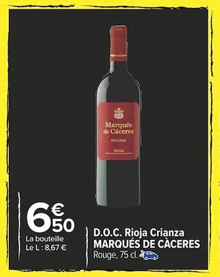 d.o.c. rioja crianza marqués de càceres