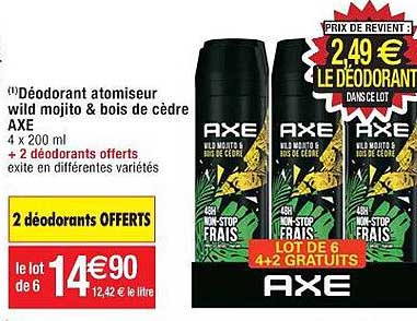 Déodorant Atomiseur Wild Mojito & Bois De Cèdre Axe