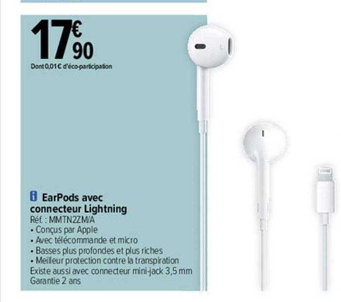 earpods avec connecteur lightning