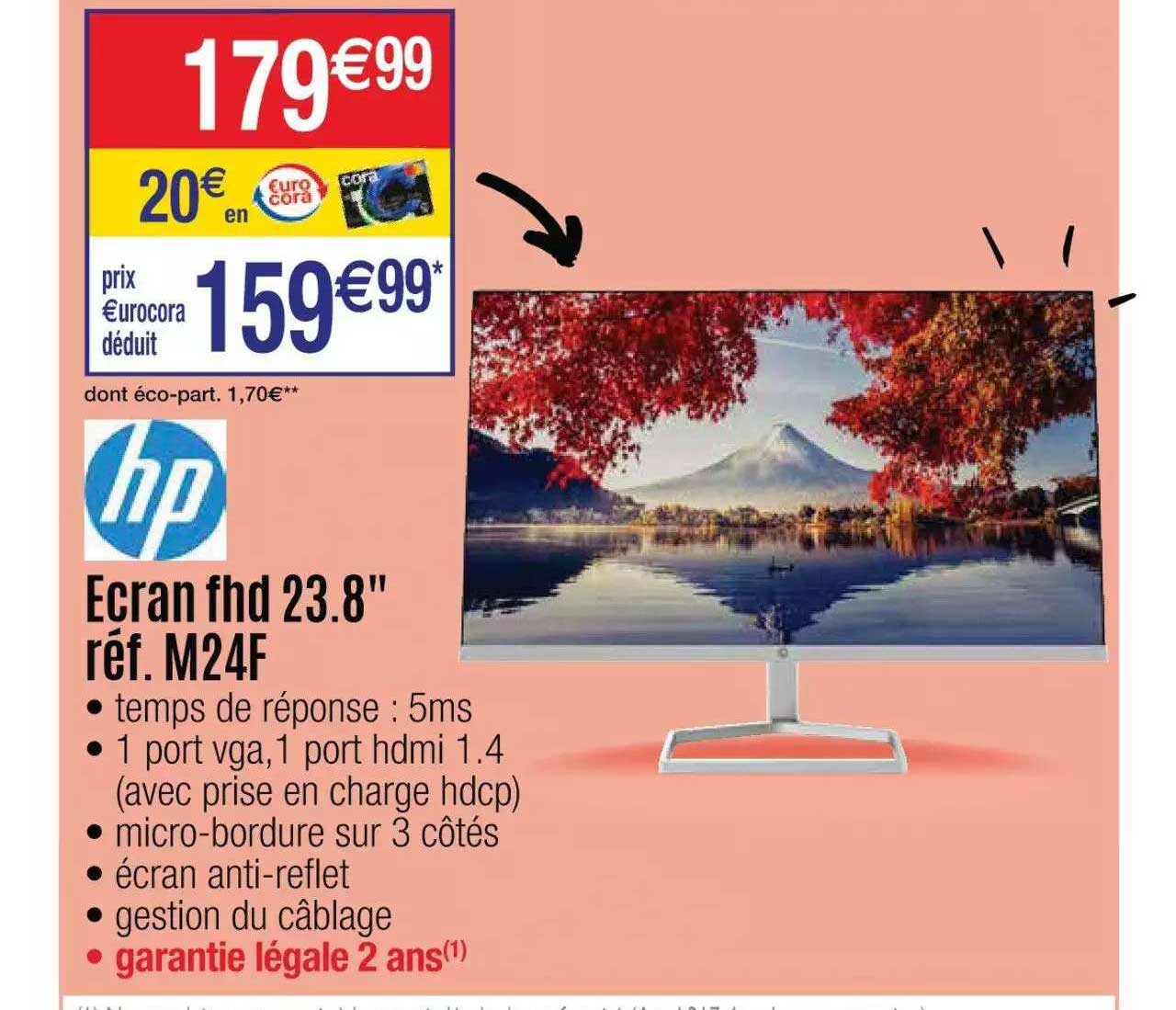 ecran fhd 23.8" réf. m24f hp