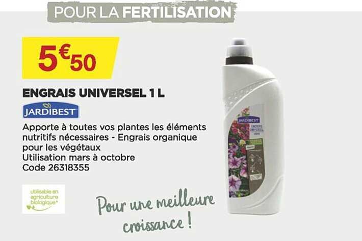engrais universel 1 l jardibest