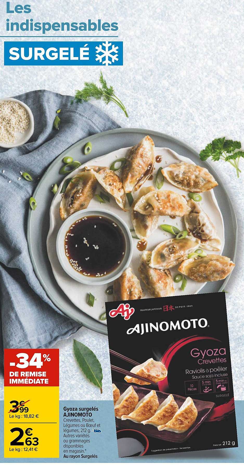 Gyoza Surgelés Ajinomoto -34% De Remise Immédiate