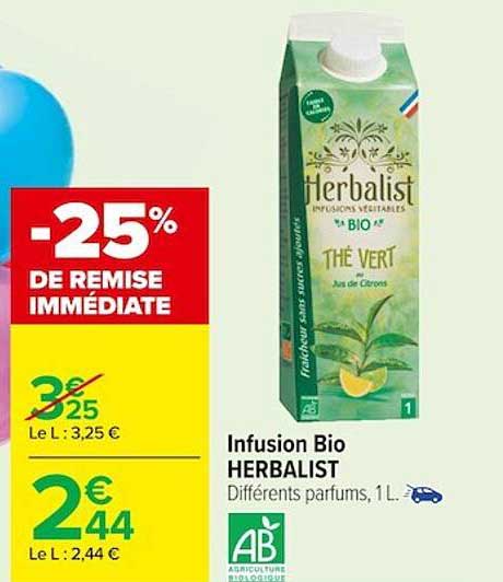 Infusion Bio Herbalist -25% De Remise Immédiate