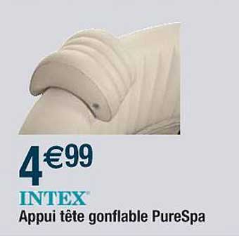 intex appui tête gonflable purespa