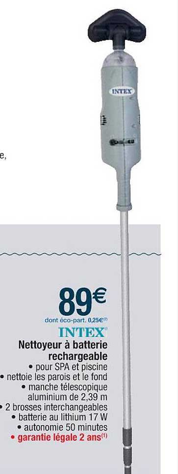 Intex Nettoyeur à Batterie Rechargeable