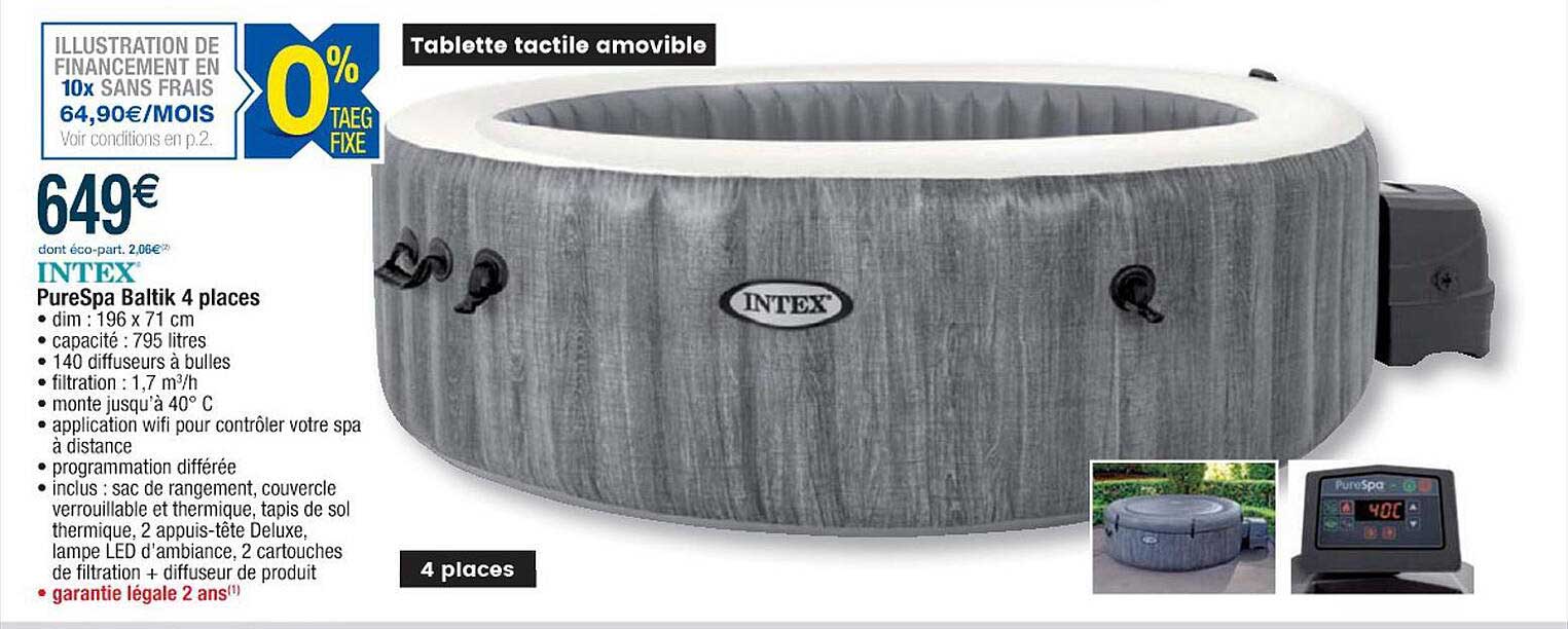 intex purespa baltik 4 places