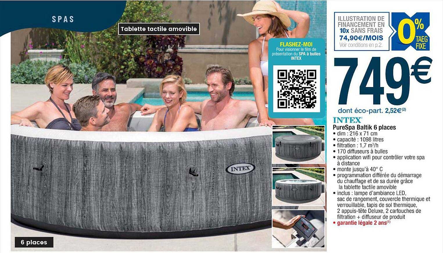 intex purespa baltik 6 places