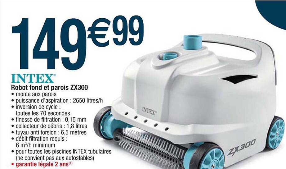 intex robot fond et parois zx300