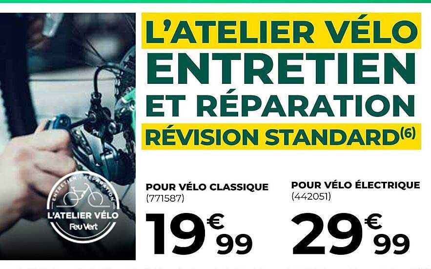 l'atelier vélo entretien et réparation révision standard