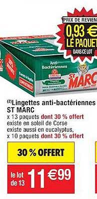 lingettes anti-bactériennes st marc