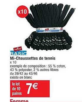mi-chaussettes de tennis influx basic