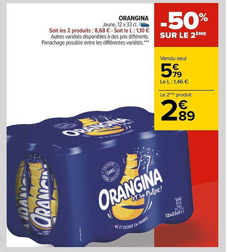 Orangina -50% Sur Le 2ème
