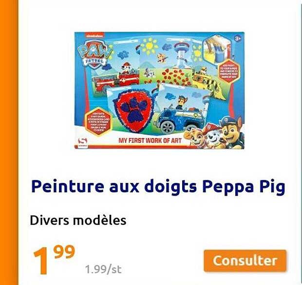 peinture aux doigts peppa pig