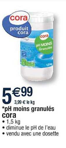 ph moins granulés cora
