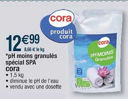 ph moins granulés spécial spa cora