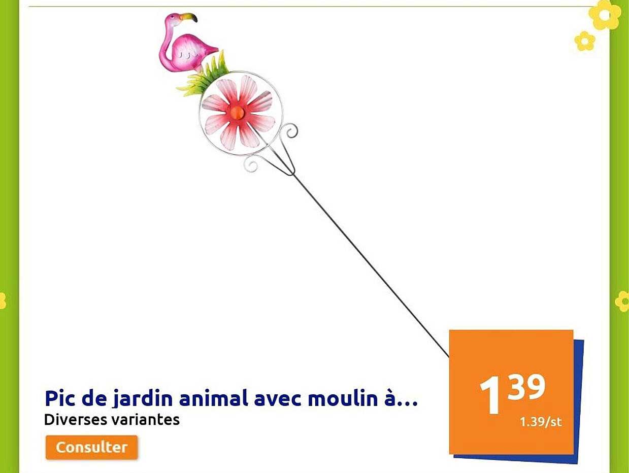pic de jardin animal avec moulin à...