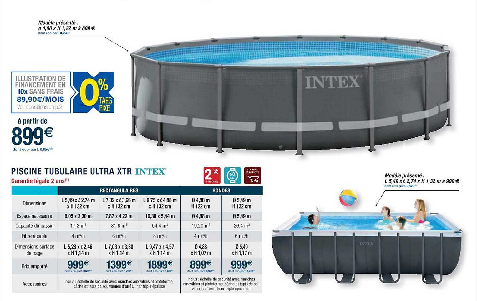 piscine tubulaiure ultra xtr intex