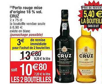 porto rouge mise d'origine 18% vol. cruz