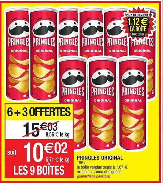 prignles original 6+3 offertes