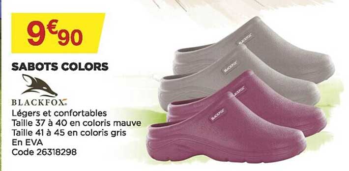 sabots colors blackfox