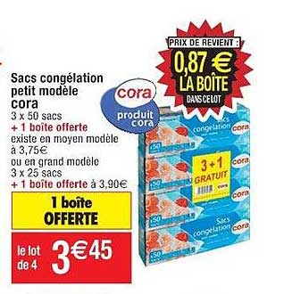 Sacs Congélation Petit Modèle Cora