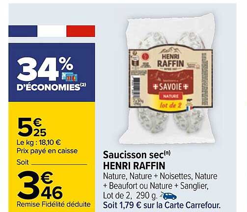 saucisson sec henri raffin